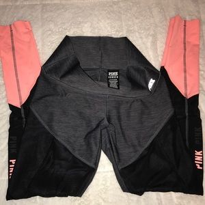 PINK ultimate bonded mesh legging